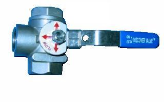 1" Stainless Steel 3-Way T-Type Ball Valve